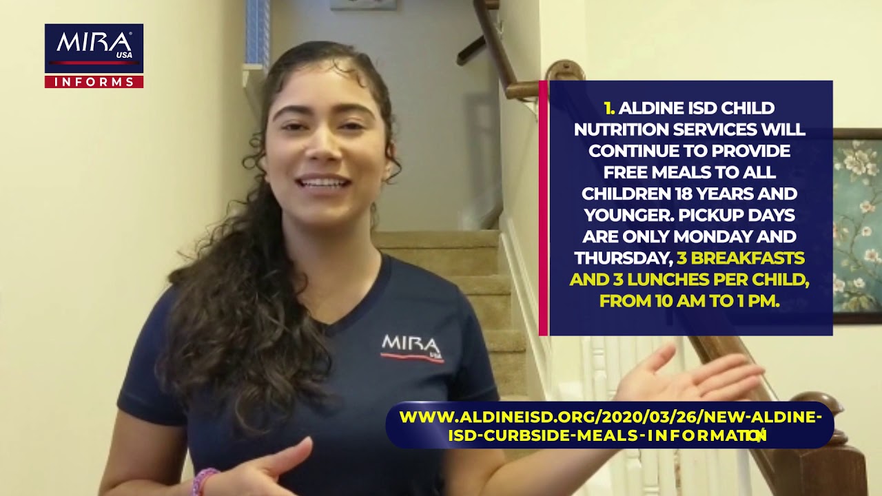 MIRA USA Informs! Free meals to all children 18 years and younger in Houston