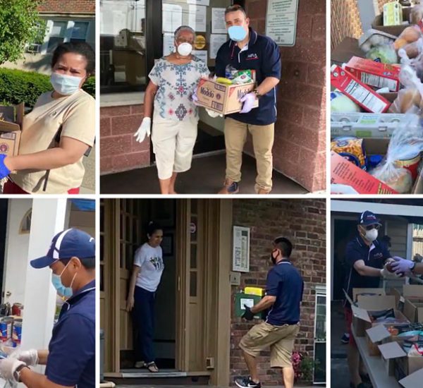 Entrega de alimentos a más de 100 familias en Elizabeth, New Jersey