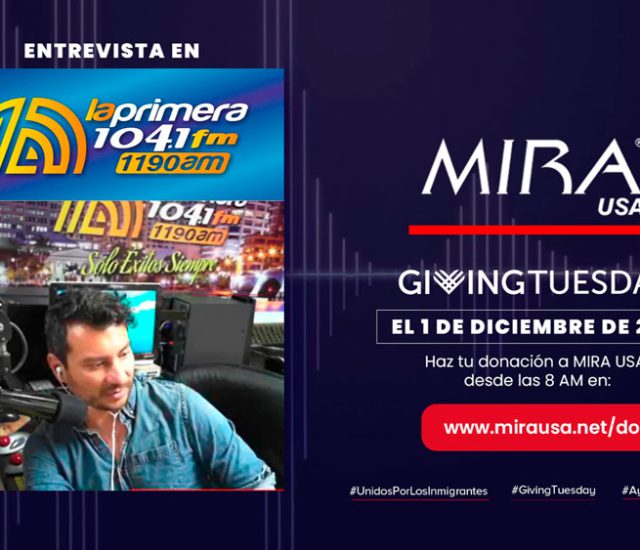 Entrevista a MIRA USA en Visión Latina, emisora La Primera WPSP #PalmBeach #GivingTuesday2020
