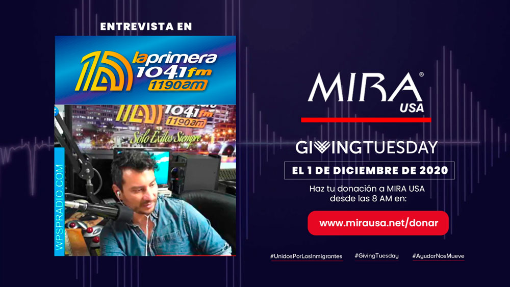 Entrevista a MIRA USA en Visión Latina, emisora La Primera WPSP #PalmBeach #GivingTuesday2020