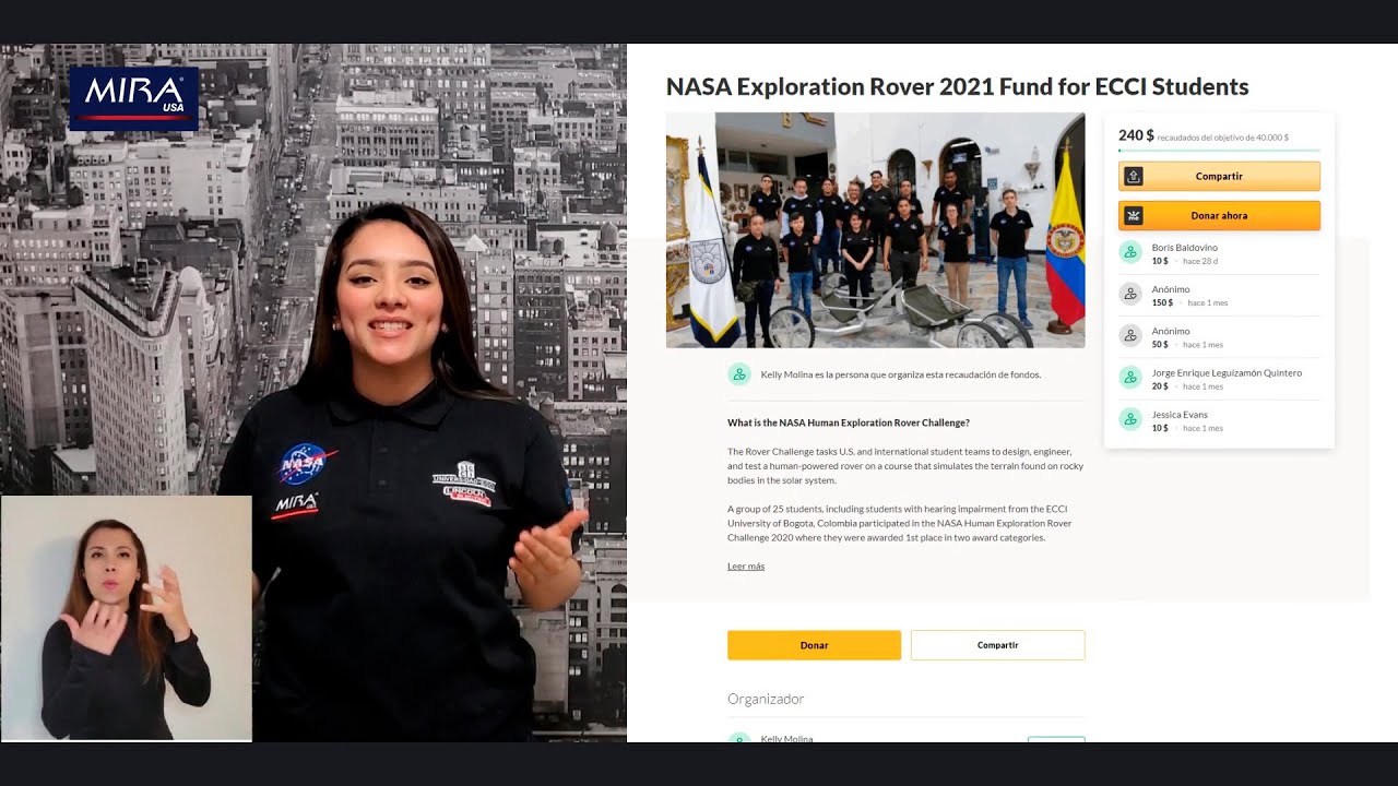 Recaudación de fondos para proyecto: NASA Human Exploration Rover Challenge 2021, Universidad ECCI