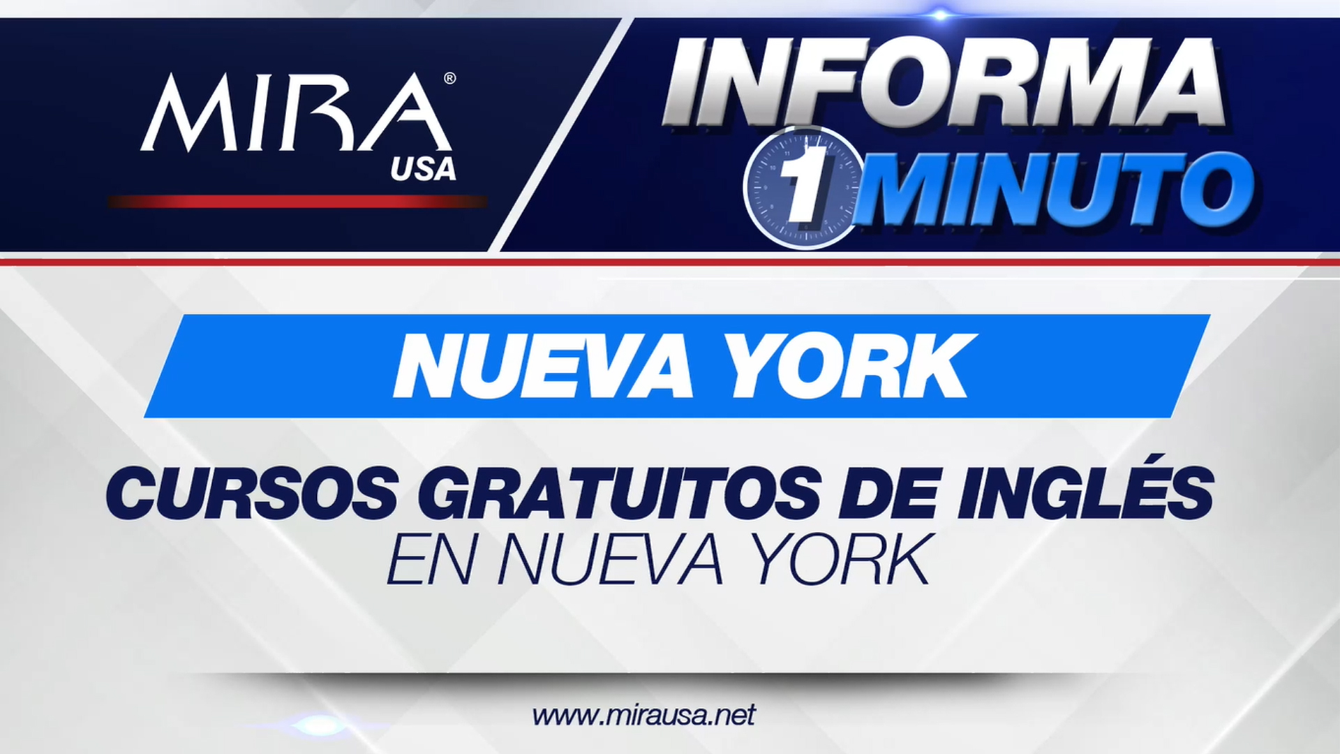 MIRA USA Informa | Cursos gratuitos de inglés en New York